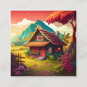 Carte De Visite Carré Maison traditionnelle philippine-36543