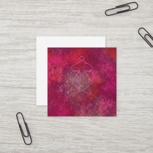 Carte De Visite Carré Mandala (Devant/Arrière en situation)