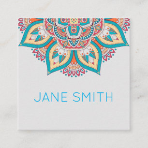 Carte De Visite Carré Mandala design design moderne stylisé industrie cr