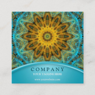 Carte De Visite Carré Mandala d'étoile d'océan