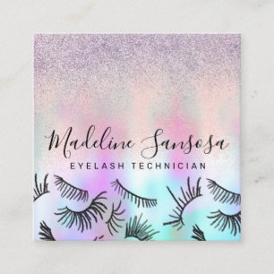 Carte De Visite Carré Maquillage Artiste Lashes Oeil