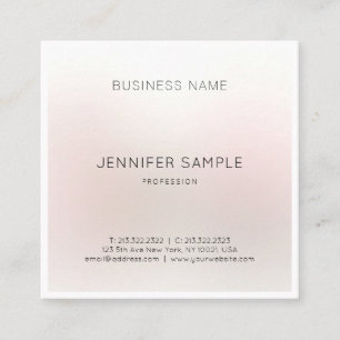 Carte De Visite Carré Maquillage Artiste Salon de Beauté Élégant Moderne