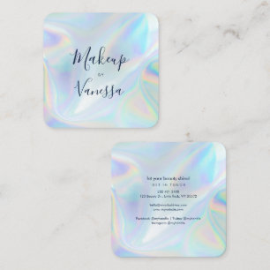 Carte De Visite Carré Maquillage de Beautician par Holographic Professio