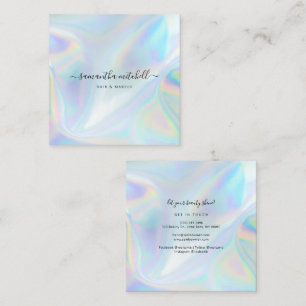 Carte De Visite Carré Maquillage esthétique minimaliste de script