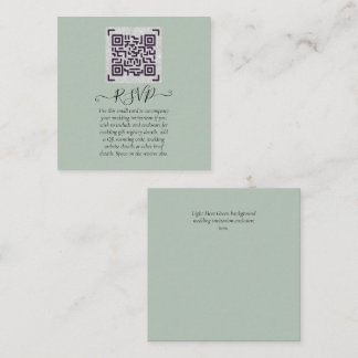 Carte De Visite Carré Mariage RSVP détails avec QR CODE - N'IMPORTE QUEL