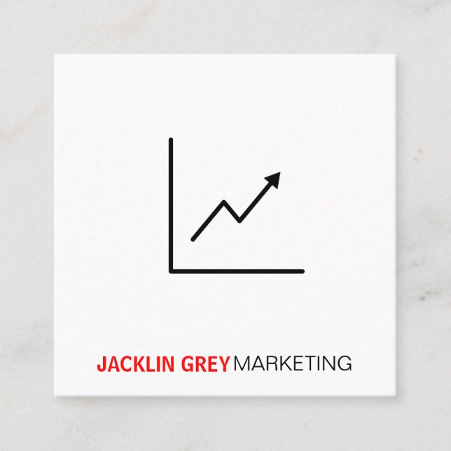 Carte De Visite Carré Marketing | Graphique (Devant)