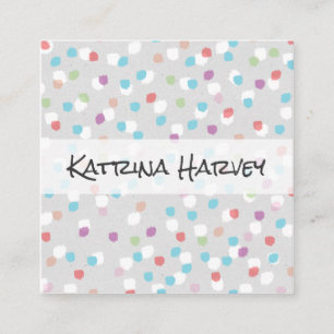 Carte De Visite Carré Marques texturées (fruité)