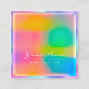 Carte De Visite Carré Mèche olographe minimale moderne professionnelle