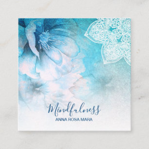 Carte De Visite Carré *~* Méditation au yoga Parties scintillant floral