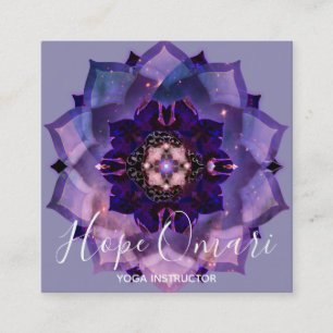 Carte De Visite Carré Méditation de Dream Lotus Mandala