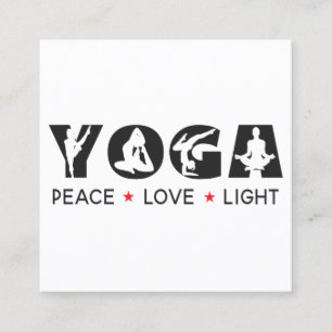 Carte De Visite Carré Méditation Yoga Instructeur Vie Coach