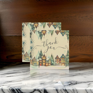 Carte De Visite Carré Merci pour Noël