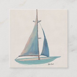 Carte De Visite Carré Mettre les voiles vers de nouveaux horizons