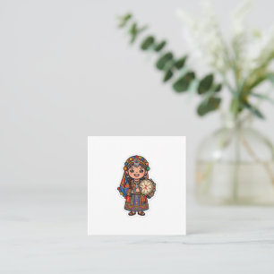 Carte De Visite Carré Mignon Kawaii Amazigh Ber