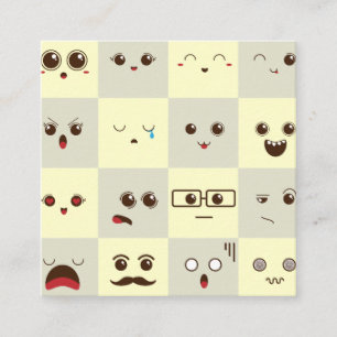 Carte De Visite Carré Mignonne face