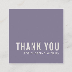 CARTE DE VISITE CARRÉ MINIMAL SIMPLE LAVENDER LILAC PURPLE MERCI