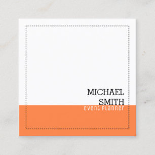 Carte De Visite Carré Minimaliste Professionnel Moderne Mango Tango