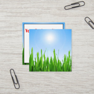 Carte De Visite Carré Modèle de texte personnalisé de dessin animé de ch
