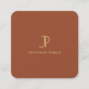 Carte De Visite Carré Modèle Monogramme élégant Luxury Premium Pearl