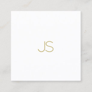 Carte De Visite Carré Modèle simple moderne de monogramme élégant d'o