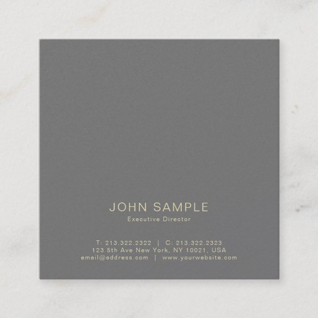 Carte De Visite Carré Moderne Creative Pearl Finish Luxe (Devant)