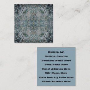 Carte De Visite Carré Moderne D'Un Art Abstrait Semblable Dans Une Humeu