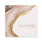 Moderne Elégant Rose Agate Marbre Or Parties scint