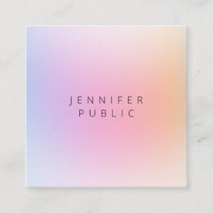 Carte De Visite Carré Moderne minimaliste coloré Modèle professionnel