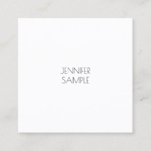 Carte De Visite Carré Moderne minimaliste Élégant Modèle Luxe Simple