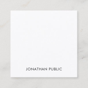 Carte De Visite Carré Moderne minimaliste Plain Professional Élégant Lux