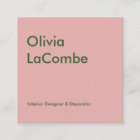 Moderne minimaliste simple élégant rose et vert