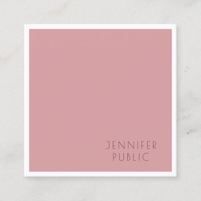 Carte De Visite Carré Moderne Professionnel Simple Design Modèle (Devant)