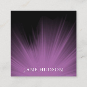 Carte De Visite Carré Moderne Propre Élégant Design Purple Plain Luxueux