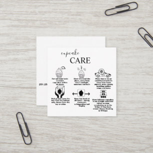 Carte De Visite Carré Moderne Simple Black and White Business