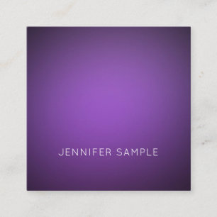 Carte De Visite Carré Moderne simple élégant violet Modèle luxueux