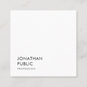 Carte De Visite Carré Moderne tendance Simple Modèle Élégant Professi
