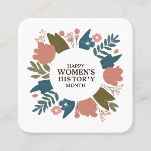 Carte De Visite Carré Mois de l'histoire des femmes