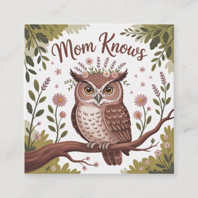 Carte De Visite Carré Mom Knows (Devant)