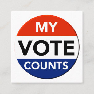 Carte De Visite Carré Mon compte de vote