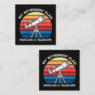 Carte De Visite Carré Mon plan de retraite implique un télescope