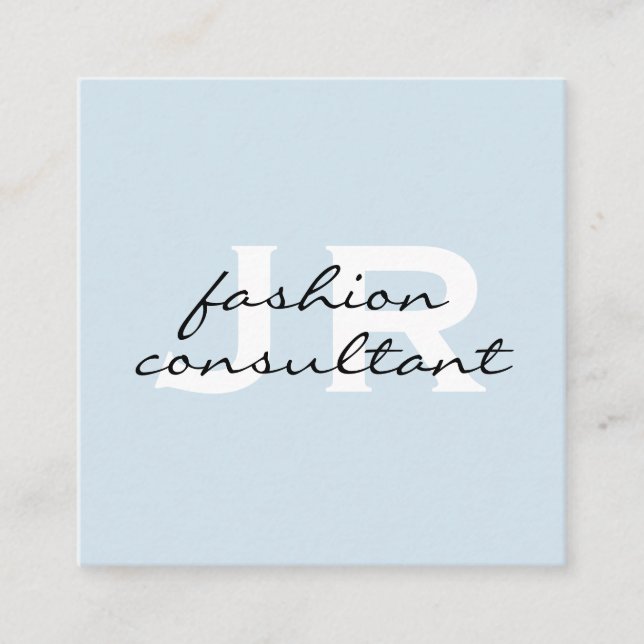 Carte De Visite Carré Monogramme / Entreprise (Devant)