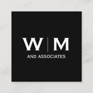 Carte De Visite Carré Monogramme   Exécutif