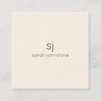 Carte De Visite Carré Monogramme minimal