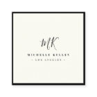 Monogramme minimaliste de luxe noir ivoire classiq