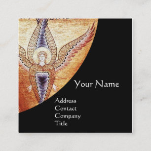 Carte De Visite Carré MOSAIC ANGEL MONOGRAS Noir