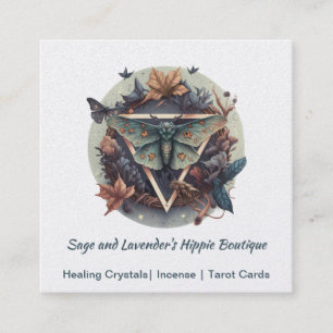 Carte de visite Carré Moth Aquarelle