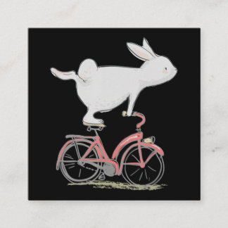 Carte De Visite Carré Moulin De Lapin Sur Vélo À Vélo