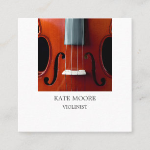 Carte De Visite Carré Musicien violoniste