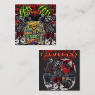 Carte De Visite Carré Mutant Crunch Nucléaire & Squelette Zombie Venti