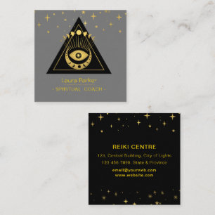 Carte De Visite Carré Mystic Eye Boho Celestial Moon Energy Healer